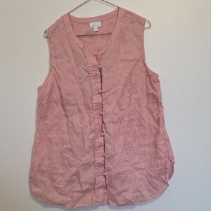 J. Jill Light Pink Sleeveless Blouse
